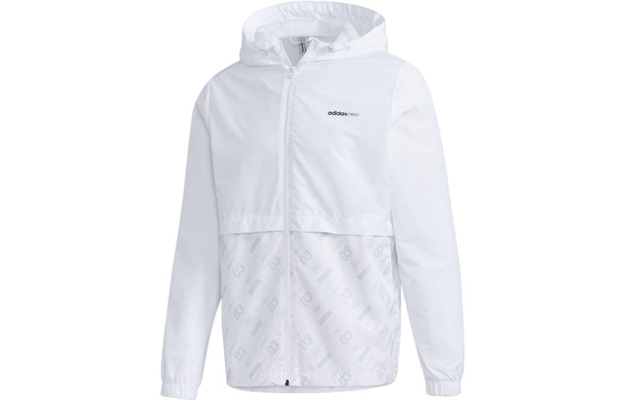 Adidas Neo Jackets Men's White Hooded Moderate Other