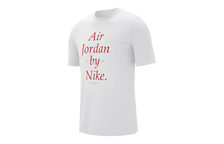 Jordan Jordan T Shirts Men's White Crew Neck Moderate Straight Fit