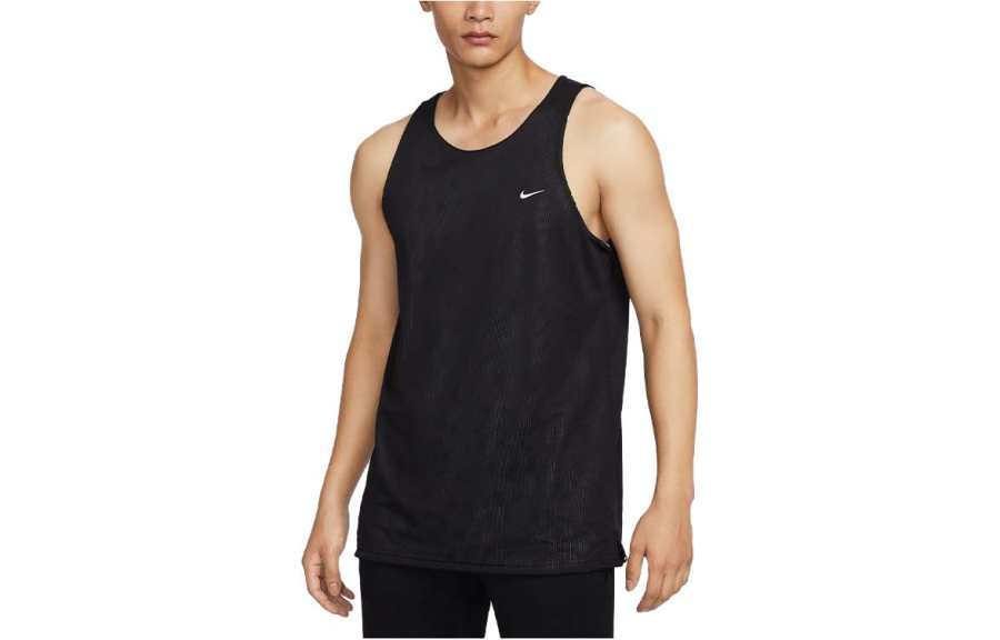 Nike Nike Tank Tops Men's Black Crew Neck Moderate Straight Fit