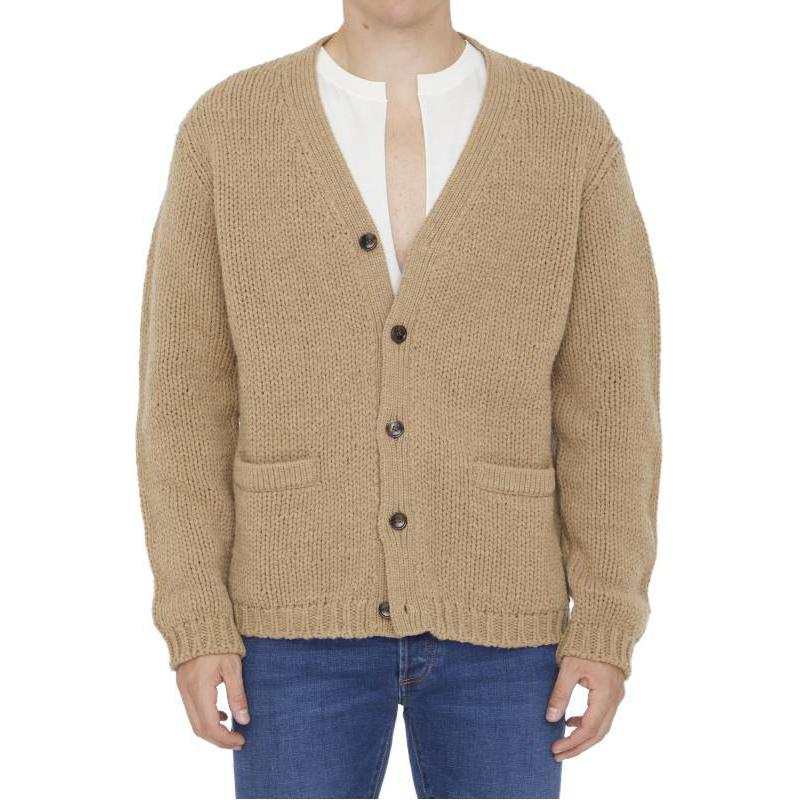 GUCCI Knitwear Men's Brown V Neck Moderate Other