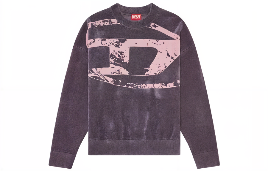 DIESEL Knitwear Men's Purple Crew Neck Moderate Other