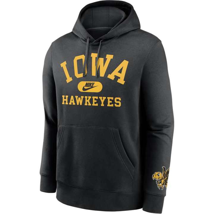 Nike Nike Iowa Hawkeyes Legacy Club Foundational Men's Nike College Pullover Hoodie