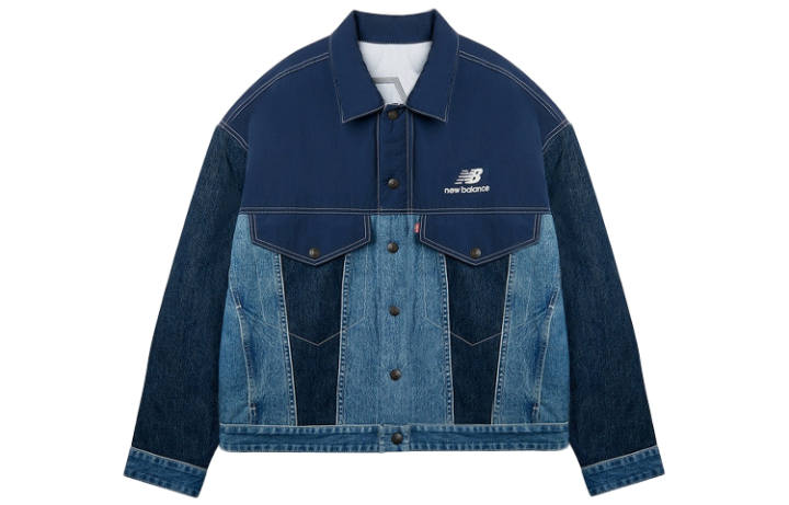 New Balance New Balance X Levis Jackets Men's Blue Stand Collar Moderate Other