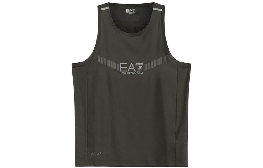 EMPORIO ARMANI EA7 SS23 Tank Top Men's Dark Gray Green