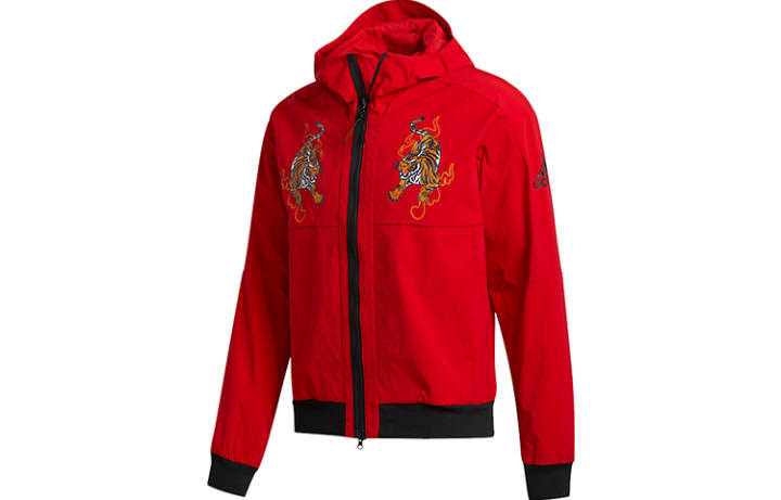 Adidas Adidas Jackets Men's Red Hooded Moderate Other