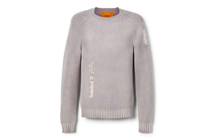 Timberland Knitwear Men's Gray Crew Neck Moderate Other