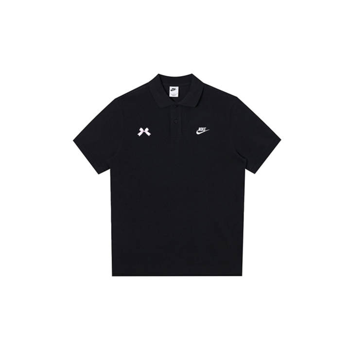 Nike Nike Polo Shirts Men's Black Polo Collar Moderate Straight Fit