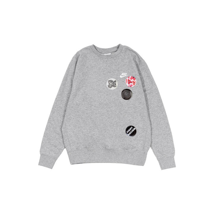 Nike Nike Sweatshirts Men's Gray Crew Neck Moderate Regular
