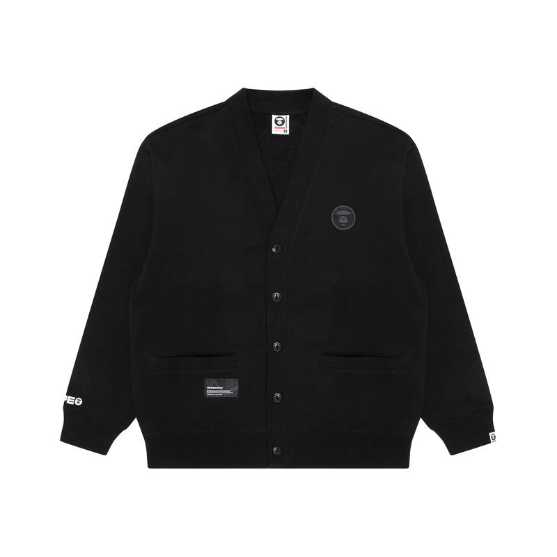 Aape Knitwear Men's Black BKX V Neck Moderate Cardigan