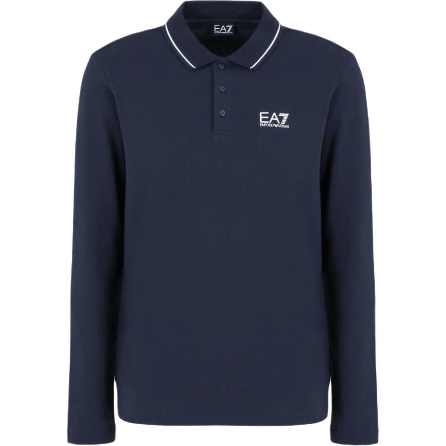 EMPORIO ARMANI Ea7 EMPORIO ARMANI Logo Printed Long Sleeved Polo Shirt