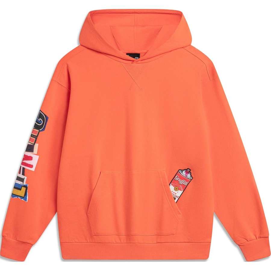 Li-Ning Li Ning Sweatshirt Men's Pink Orange