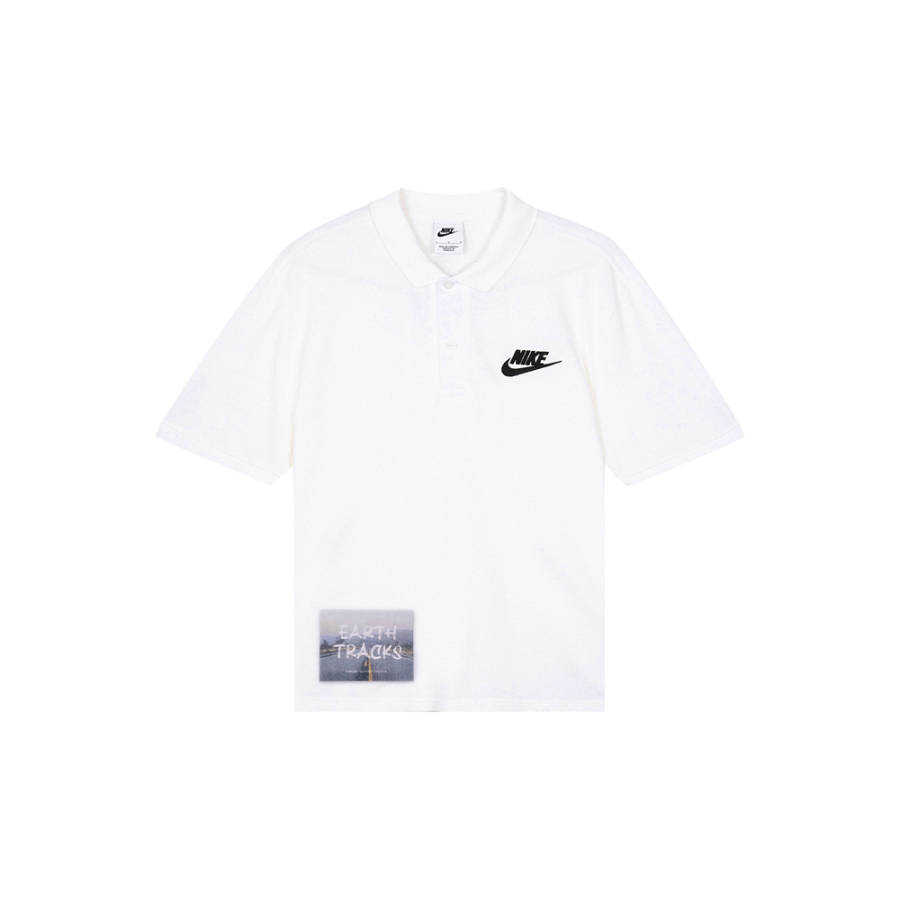 Nike Nike Polo Shirts Men's White Polo Collar Moderate Straight Fit