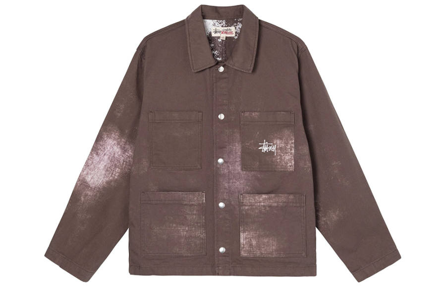 Stussy Jackets Unisex Brown Lapel Moderate Other