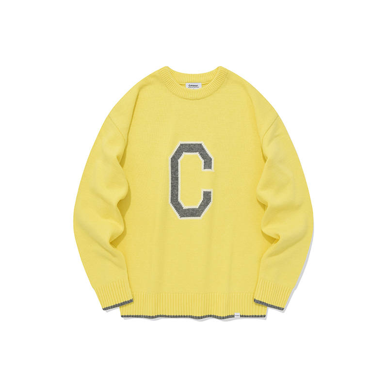 COVERNAT Knitwear Unisex Yellow Crew Neck Moderate Other