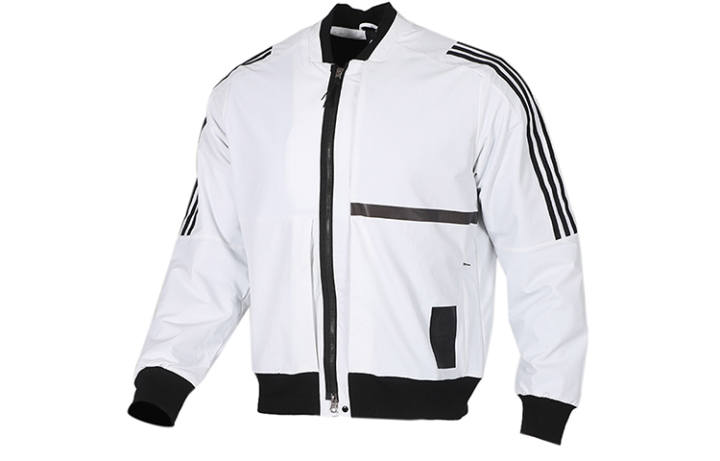 Adidas Adidas Jackets Men's White Baseball Collar Moderate Other
