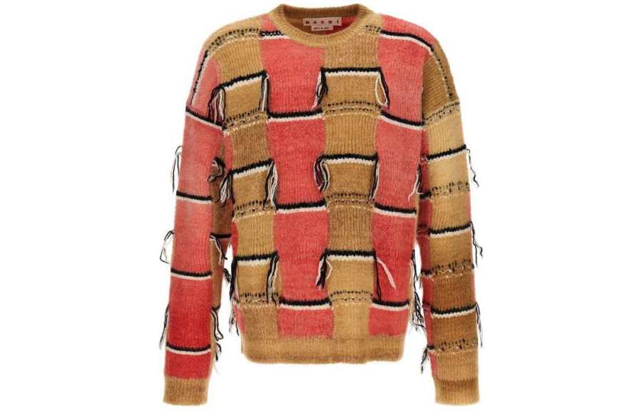 MARNI Roundneck Fringed Color