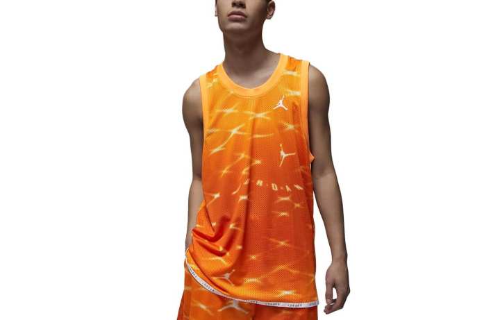 Jordan Jordan ESSENTIALS Tank Tops Men's Orange Crew Neck Moderate Straight Fit