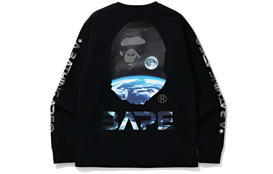 A BATHING APE Head Series T Shirts Men's Crew Neck Moderate Straight Fit