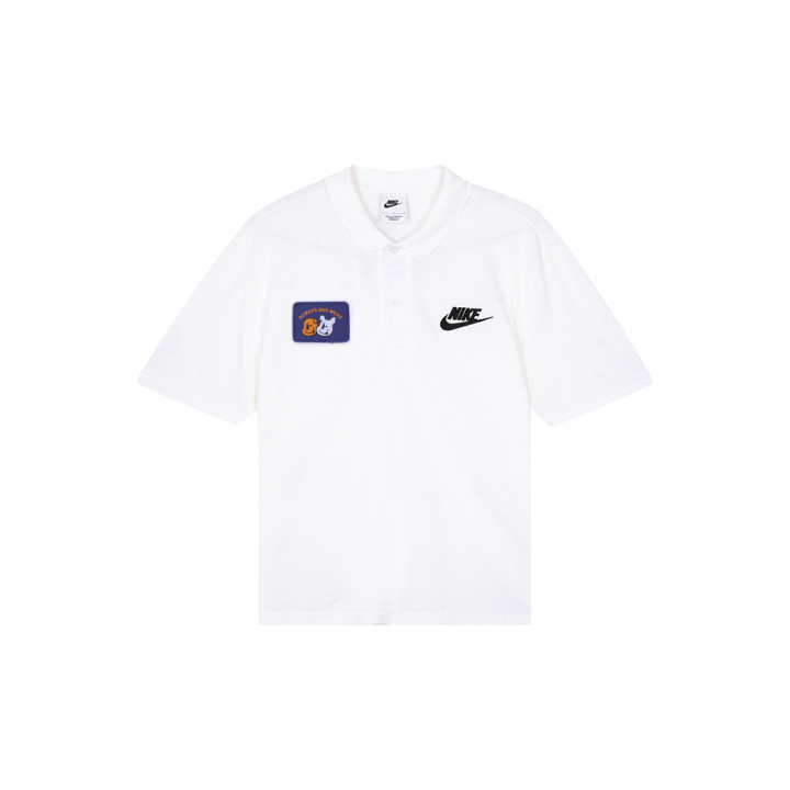 Nike Nike Polo Shirts Men's White Polo Collar Moderate Straight Fit