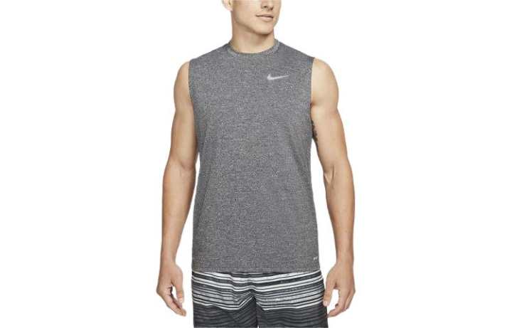 Nike Nike Tank Tops Men's Dark Gray Crew Neck Moderate Straight Fit