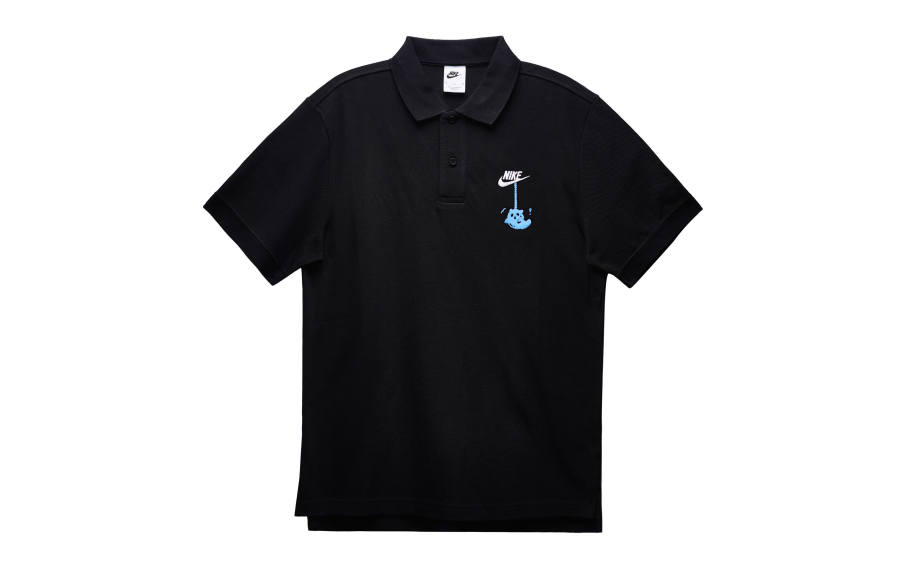Nike Nike Polo Shirts Men's Black Polo Collar Moderate Straight Fit