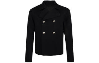 VERSUS Jackets Men's Navy Blue Lapel Thickened Other