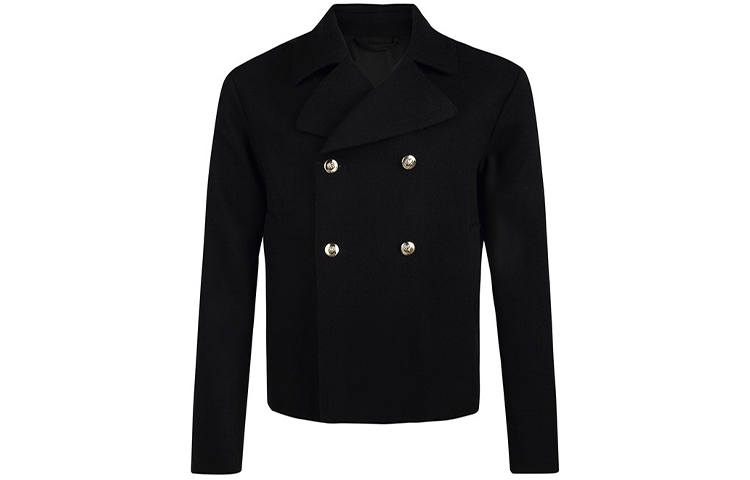 VERSUS Jackets Men's Navy Blue Lapel Thickened Other