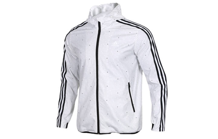 Adidas Adidas Jackets Men's White Hooded Moderate Instructor
