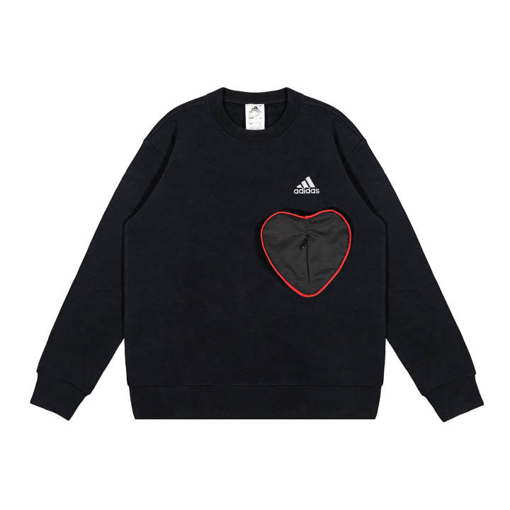 Adidas Adidas Sweatshirts Unisex Black Crew Neck Moderate Regular