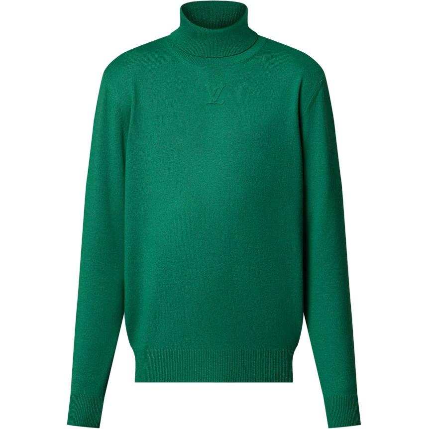 LOUIS VUITTON Lv 1A9GK8 Lv Embossed Cashmere Turtle Neck