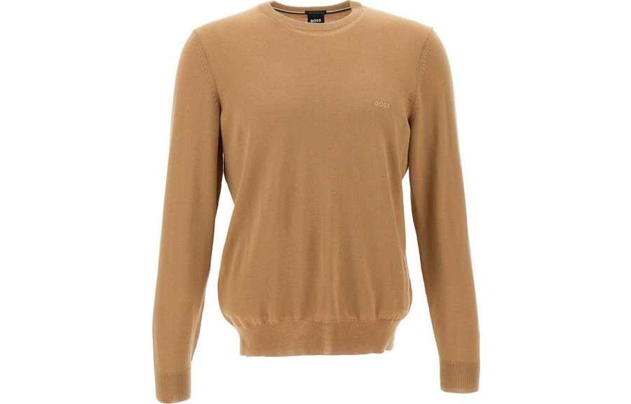 HUGO BOSS Logo Embroidered Knit Sweater