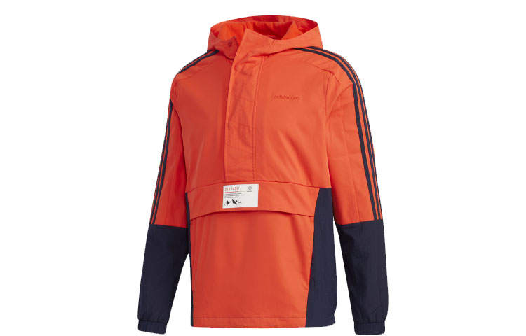 Adidas Neo Jackets Men's Dark Orange Yellow Hooded Moderate Other