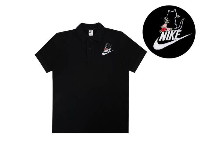 Nike Nike Polo Shirts Unisex Black Polo Collar Moderate Straight Fit