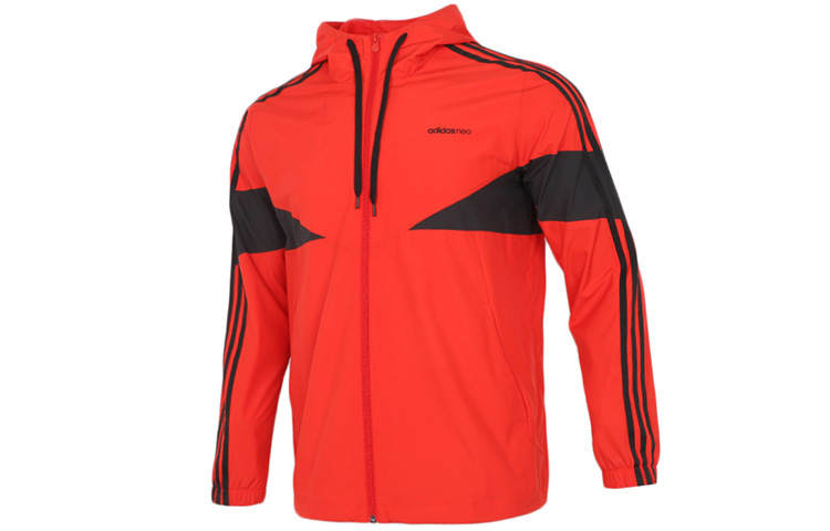 Adidas Neo Jackets Men's Red Hooded Moderate Other