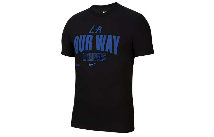 Nike Nike T Shirts Men's Black Crew Neck Moderate Straight Fit
