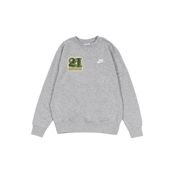 Nike Nike Sweatshirts Men's Gray Crew Neck Moderate Regular
