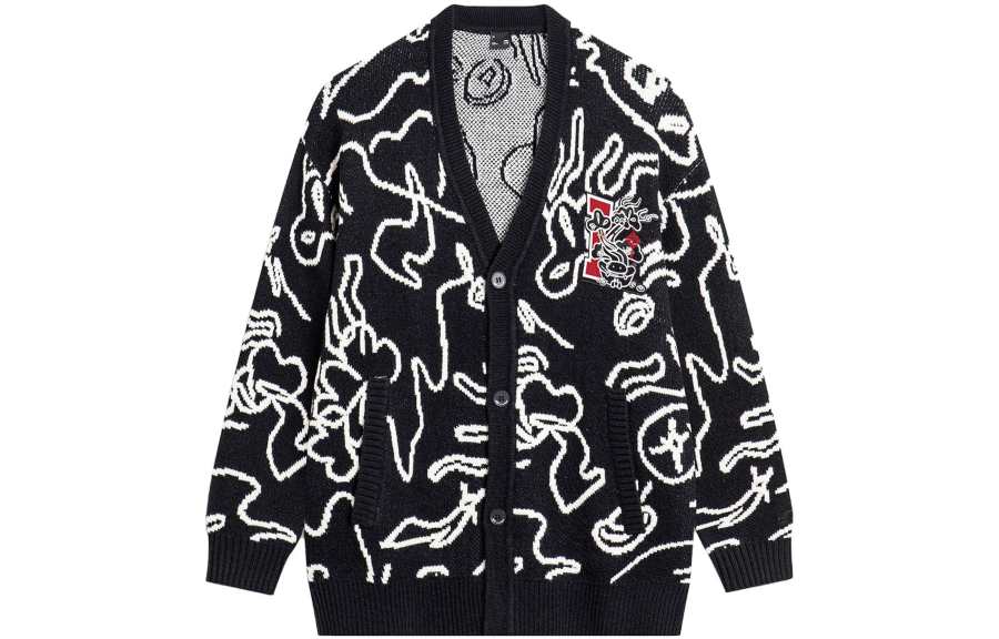Li-Ning Li Ning CNY Knitwear Unisex Black All Over Print