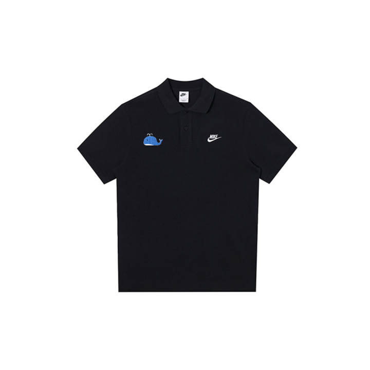 Nike Nike Polo Shirts Men's Black Polo Collar Moderate Straight Fit