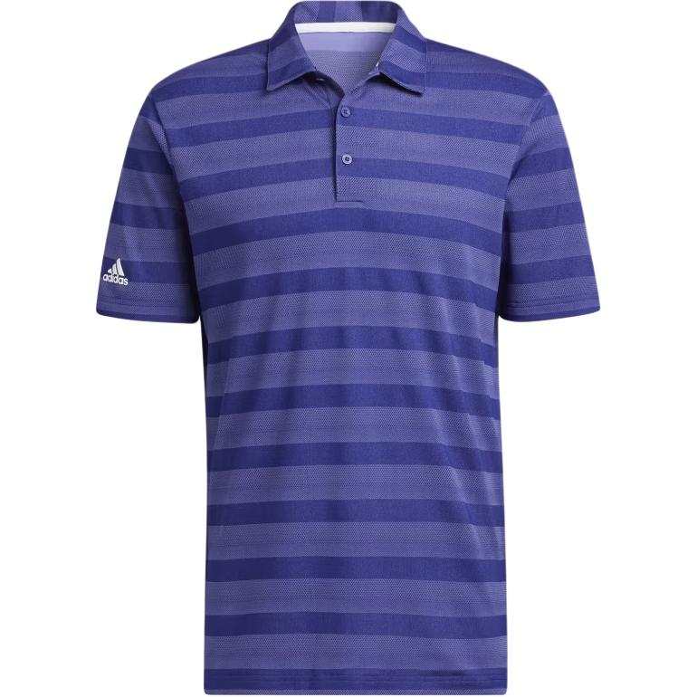 Adidas Adidas TWO COLOR STRIPED GOLF POLO SHIRT Polo Shirt Men's Traditional Indigo