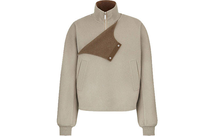 DIOR Quarterly New Products Jackets Men's Beige Stand Collar Moderate Other