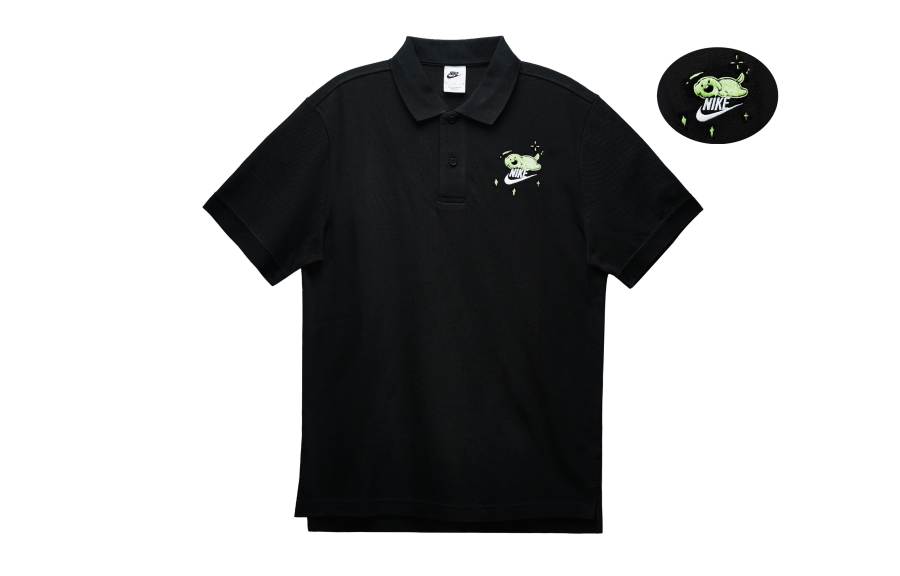Nike Nike Polo Shirts Men's Black Polo Collar Moderate Straight Fit