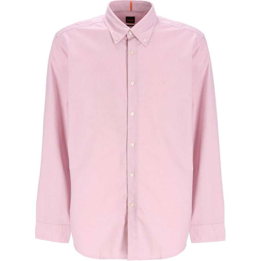 HUGO BOSS Shirts Men's Pink Pointed Collar Moderate Other