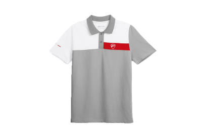 Ducati Polo Shirts Unisex Gray Polo Collar Moderate Straight Fit