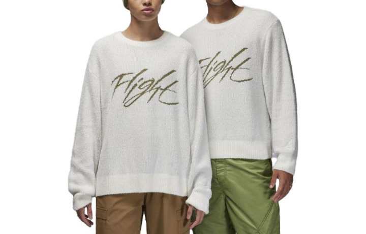Jordan Jordan Flight Sweaters Unisex Ivory White Crew Neck Moderate Other
