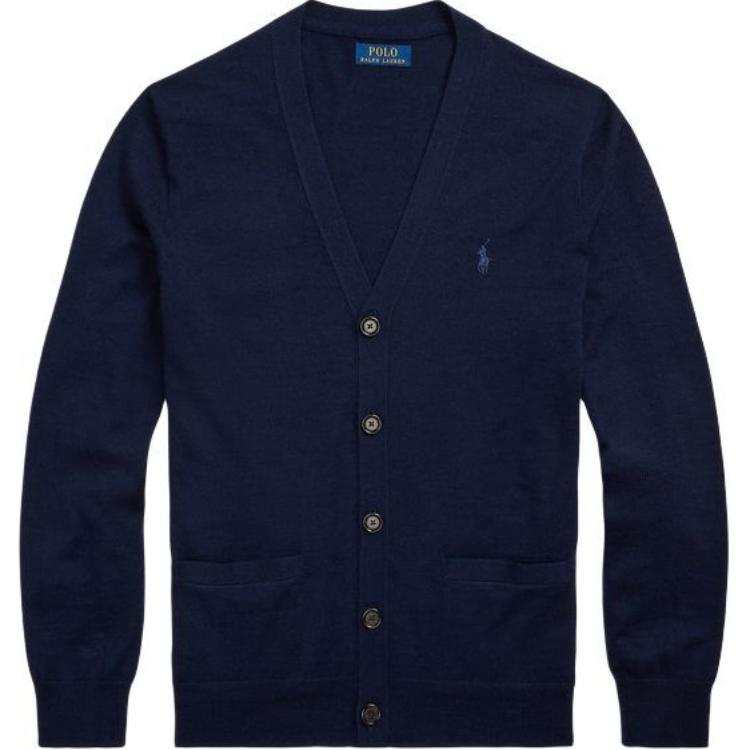 Polo Ralph Lauren Logo embroidered Wool Cardigan