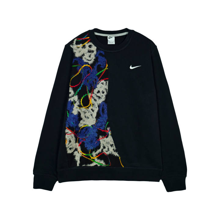 Nike Nike CNY Atopos Fleece Lined Artist Plush Ink Splatter Versatile Crew Neck Long Sleeved Sweatshirt Unisex Black