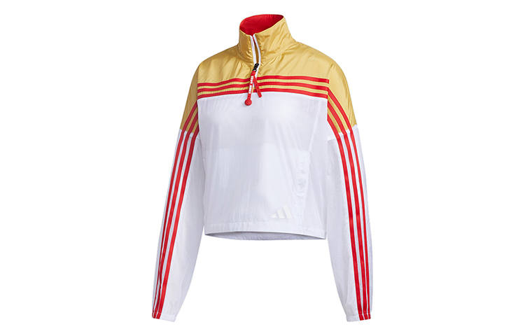 Adidas Adidas Jackets Women's White & Yellow Turtleneck Moderate Other