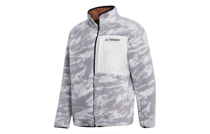 Adidas Adidas Jackets Men's Gray Stand Collar Moderate Reversible