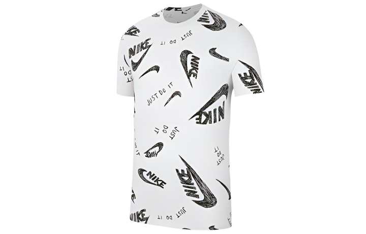 Nike Nike T Shirts Men's White Crew Neck Moderate Straight Fit