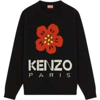 KENZO Boke Flower Logo Intarsia Crewneck Jumper